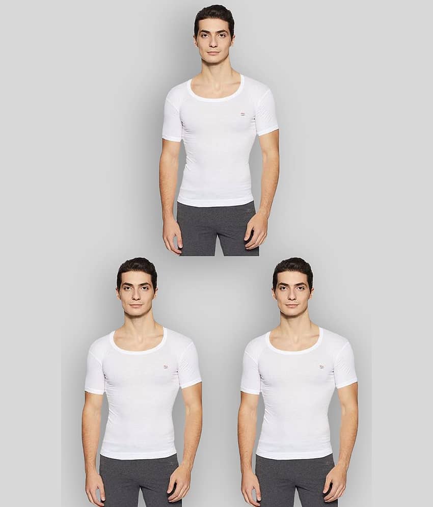 Rupa Frontline - White Cotton Men's Vest ( Pack of 3 ) - Nightwear & Loungewear | Buy online on ZillyBuy