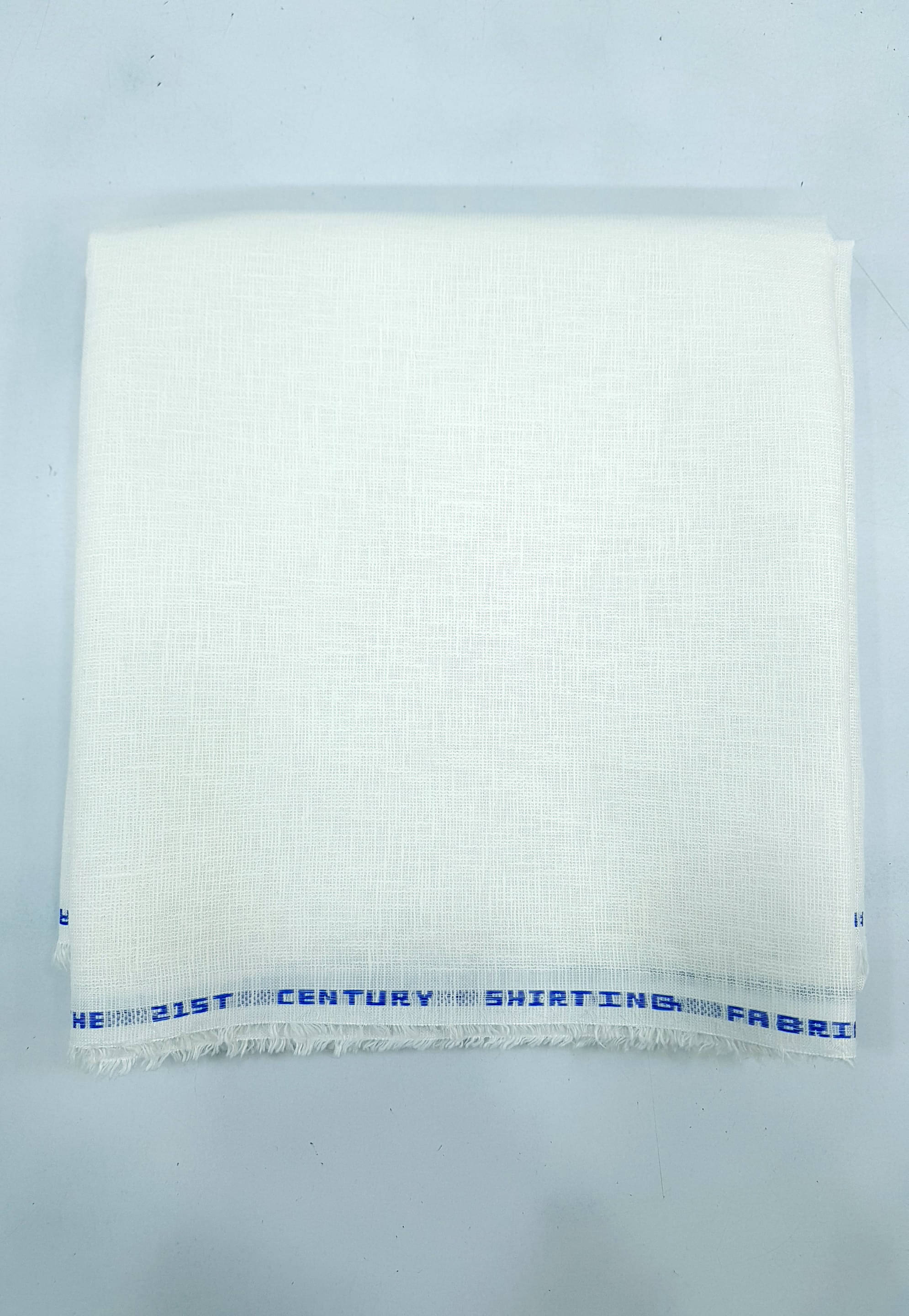    			Siyaram - White Cotton Blend Men's Unstitched Shirt Piece ( Pack of 1 )