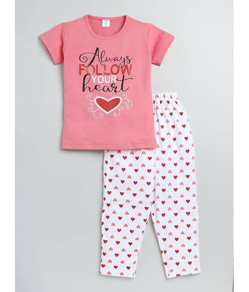 Todd N Teen Pack of 1 Girls Cotton Nightsuit Set ( Pink ) - Nightwear & Loungewear | Buy online on ZillyBuy