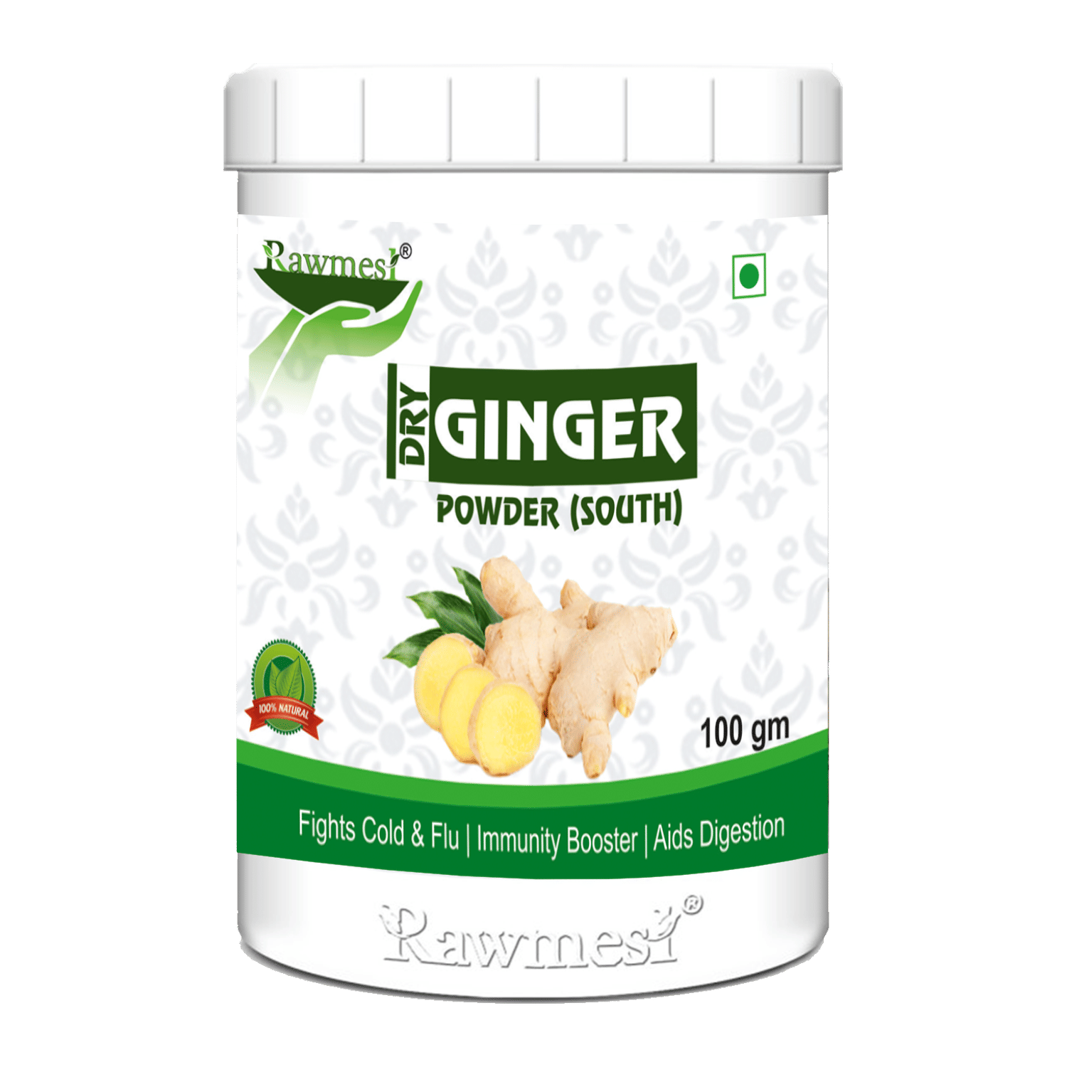 Rawmest Ginger For Skin, Hair & Healthy Heart Powder 100 Gm Pack of 1
