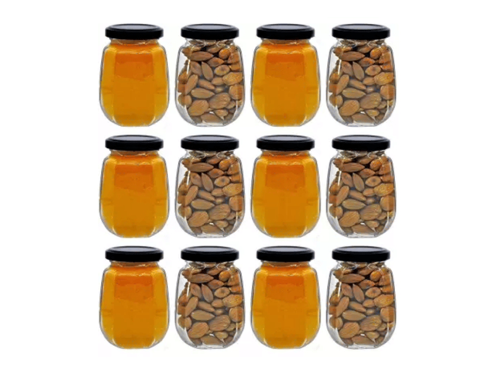    			CROCO JAR - Black Glass Food Container ( More Than 10 )