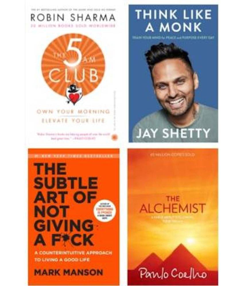 Comboo Of 4 Best Seller Books: 5AMClub + Think + Subtle (Englishh, Paperback) (Paperback, James , Jay Shetty, Mark Manson, Paulo Coelho) Comboo Of 4 Best Seller Books: 5AMClub + Think + Subtle (Englishh, Paperback) (Paperback, James , Jay Shetty, Mark Manson, Paulo Coelho)