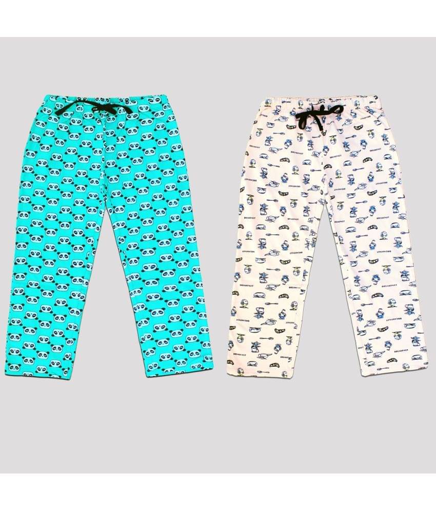     			Ariel Pack of 2 Girls 100% Cotton Pyjama ( Multi Color )