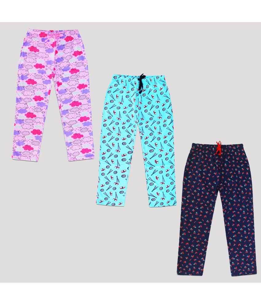Ariel Pack of 3 Girls 100% Cotton Pyjama ( Multi Color ) - Kurtas & Kurta Sets | Buy online on ZillyBuy