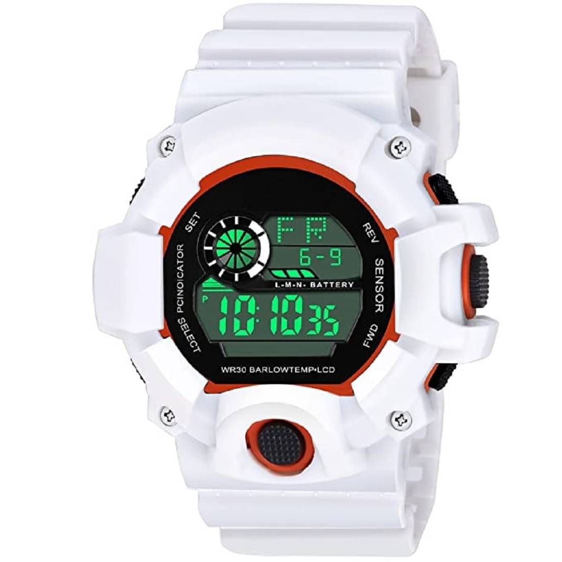     			Hala - White Silicon Digital Men's Watch