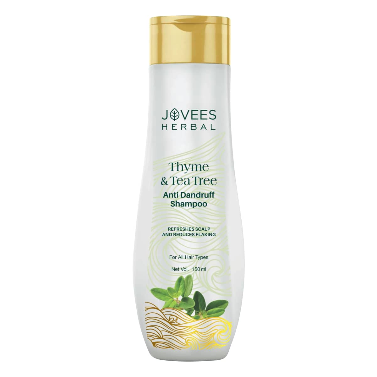 Jovees Herbal Thyme & Tea Tree Anti Dandruff Shampoo For All Hair Types, 150ml (Pack of 1)