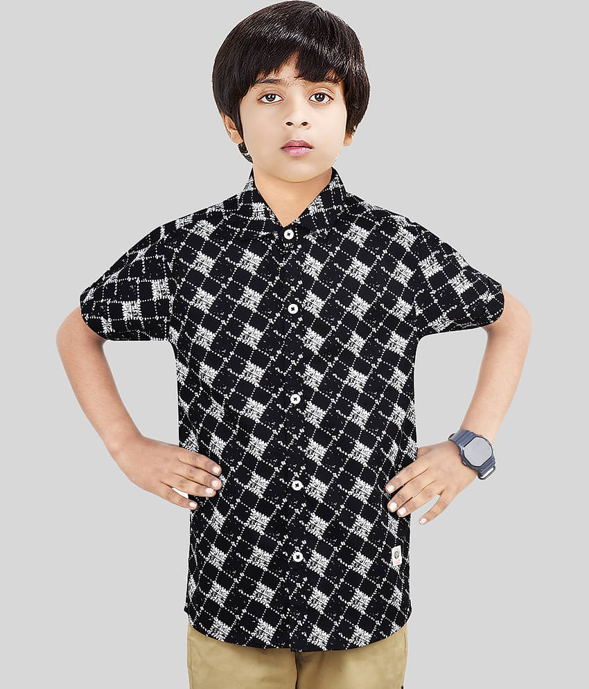 Made In The Shade Pack of 1 Boys 100% Cotton Half Sleeves Shirt ( Blue )