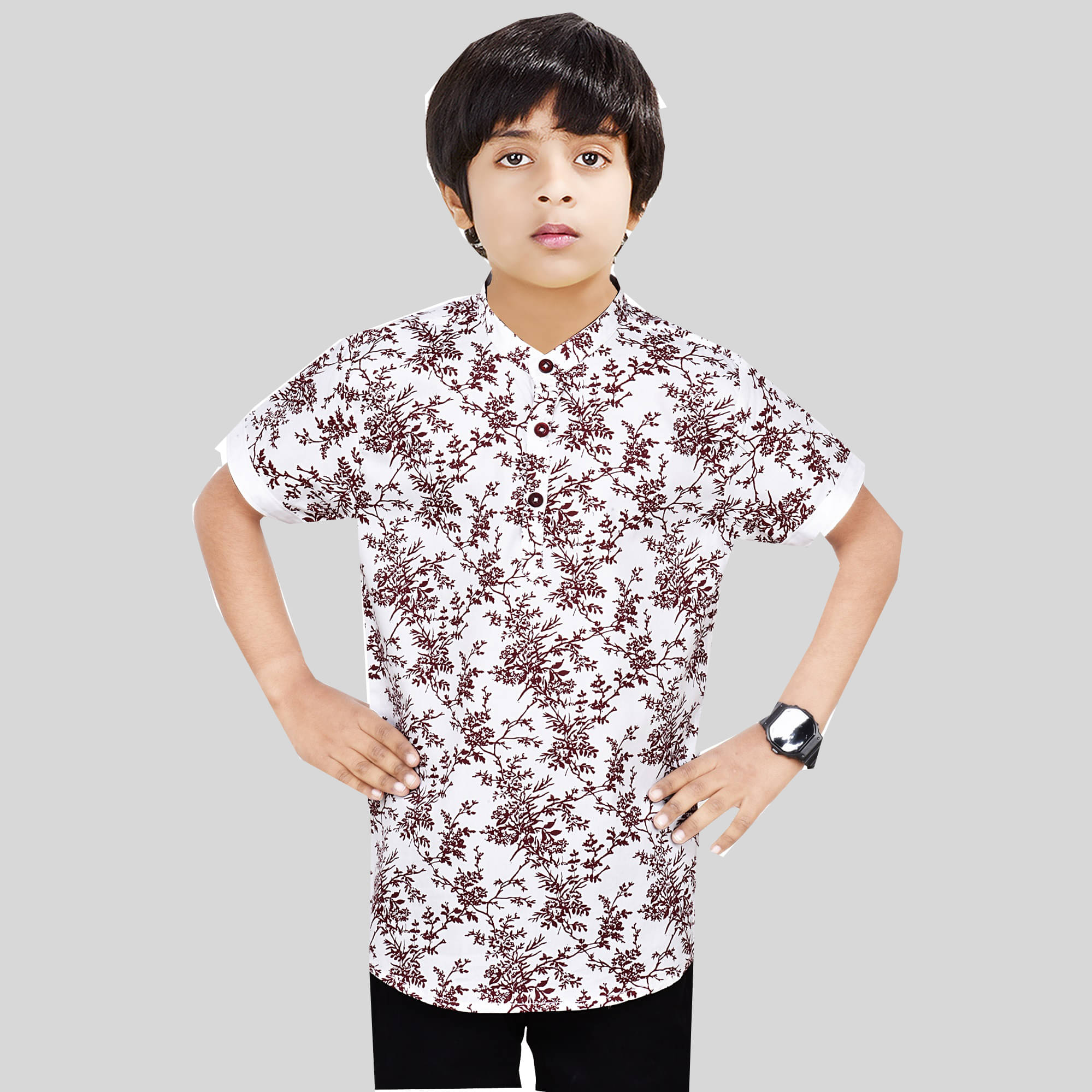 Made In The Shade Pack of 1 Boys Cotton Kurta ( Maroon ) Made In The Shade Pack of 1 Boys Cotton Kurta ( Maroon )