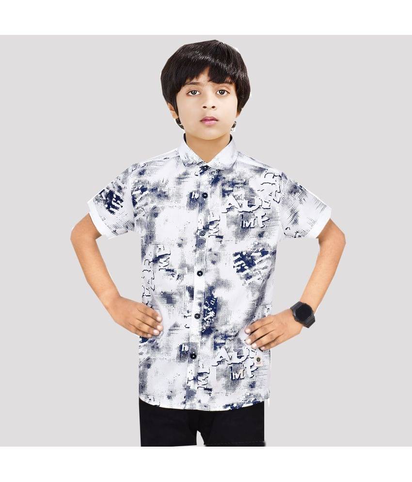     			Made In The Shade Pack of 1 Boys 100% Cotton Half Sleeves Shirt ( Navy )