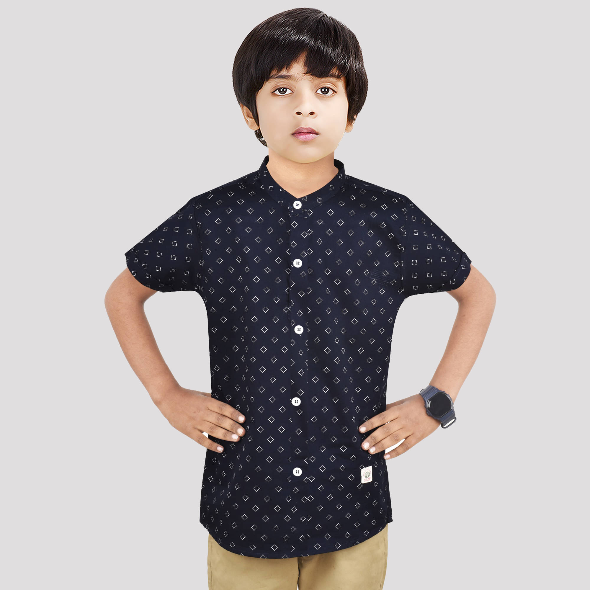 Made In The Shade Pack of 1 Boys 100% Cotton Half Sleeves Shirt ( Black ) Made In The Shade Pack of 1 Boys 100% Cotton Half Sleeves Shirt ( Black )