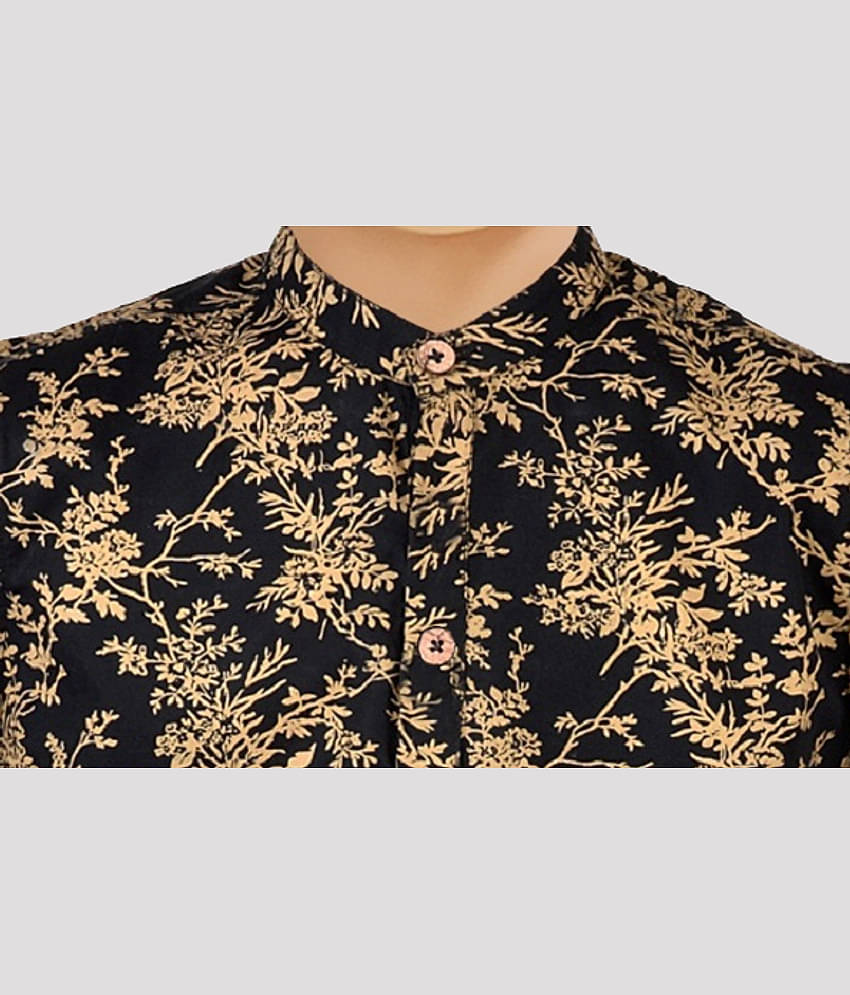 Made In The Shade Pack of 1 Boys 100% Cotton Half Sleeves Shirt ( Black )