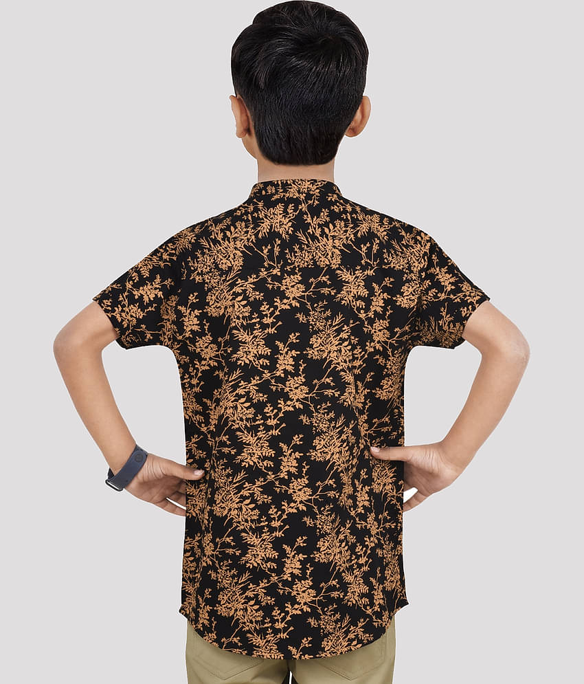 Made In The Shade Pack of 1 Boys 100% Cotton Half Sleeves Shirt ( Black )