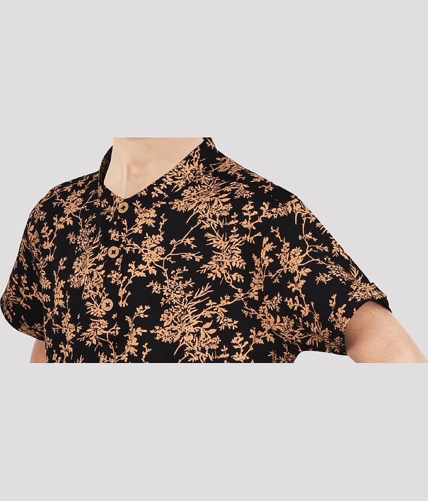 Made In The Shade Pack of 1 Boys 100% Cotton Half Sleeves Shirt ( Black )