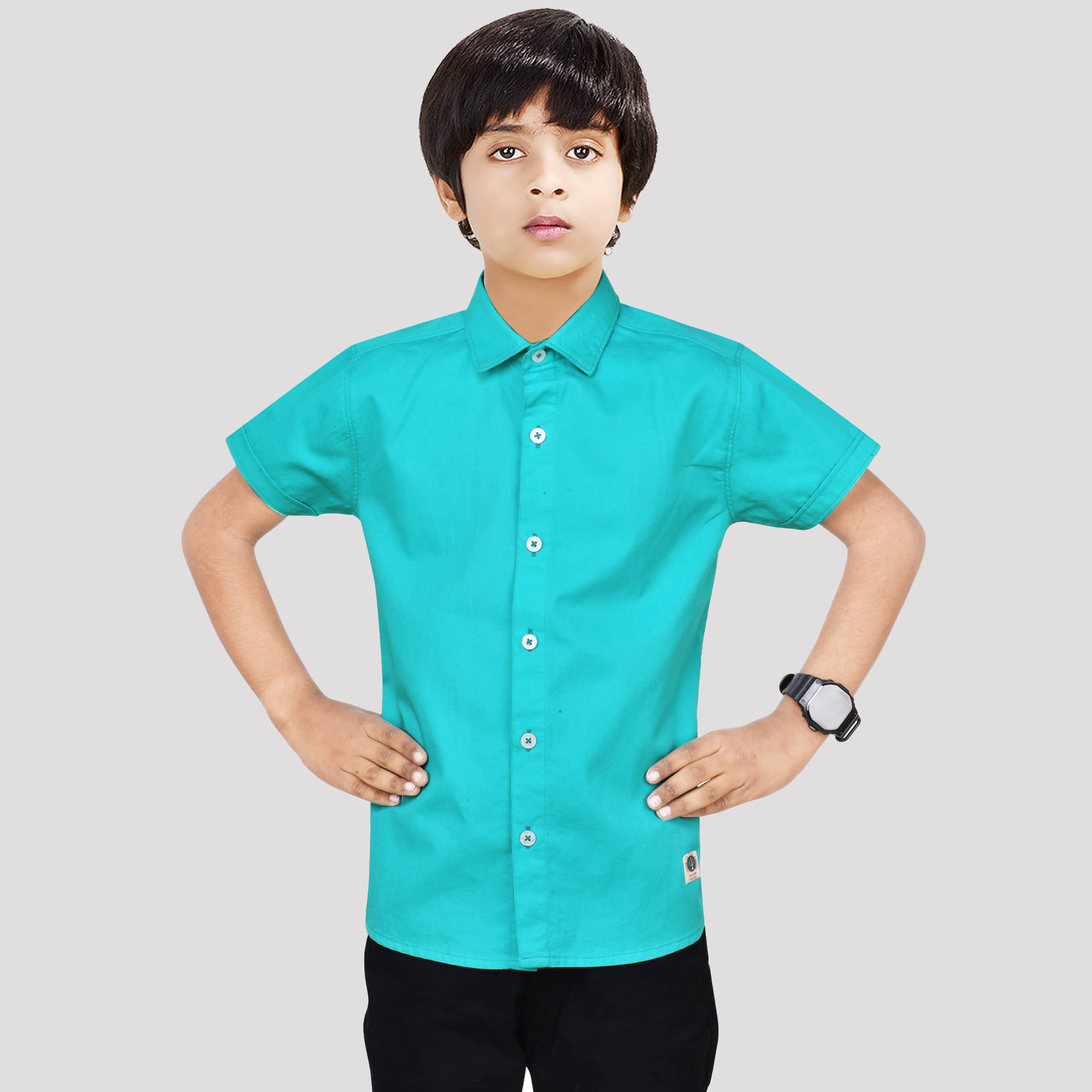     			Made In The Shade Pack of 1 Boys 100% Cotton Shirt ( Black )