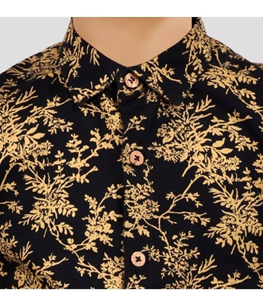 Made In The Shade Pack of 1 Boys 100% Cotton Half Sleeves Shirt ( Black )