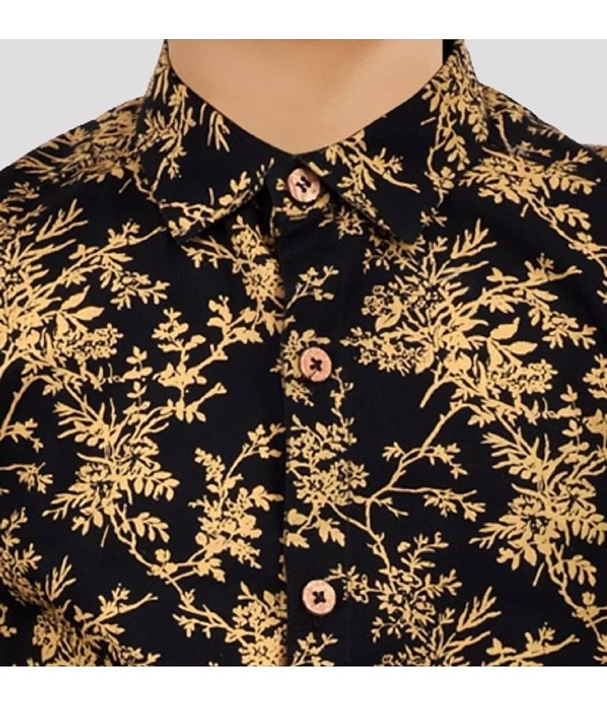 Made In The Shade Pack of 1 Boys 100% Cotton Half Sleeves Shirt ( Black )