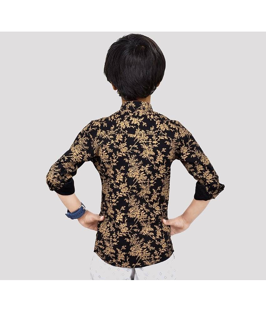 Made In The Shade Pack of 1 Boys 100% Cotton Half Sleeves Shirt ( Black )