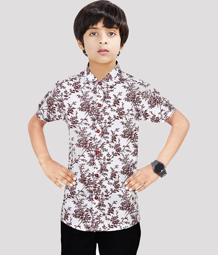 Made In The Shade Pack of 1 Boys 100% Cotton Half Sleeves Shirt ( Maroon )