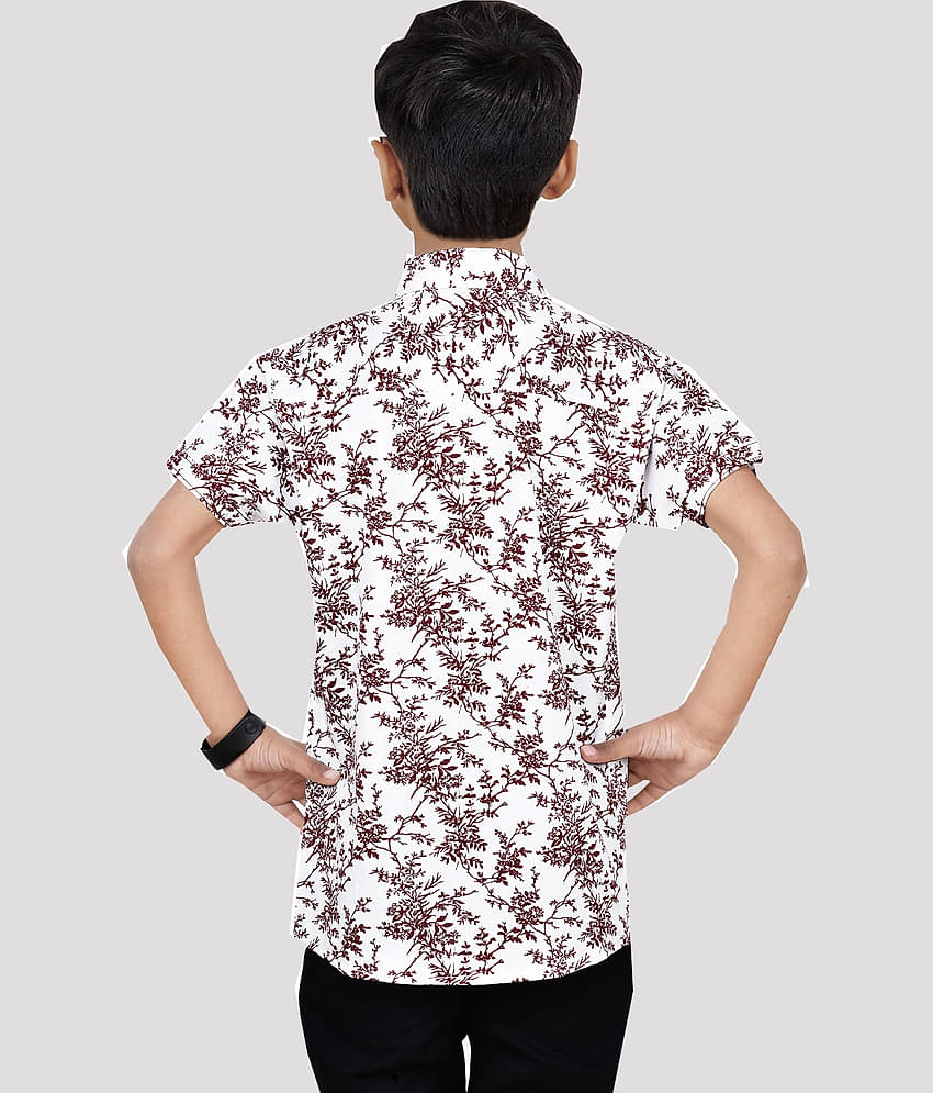 Made In The Shade Pack of 1 Boys 100% Cotton Half Sleeves Shirt ( Maroon )