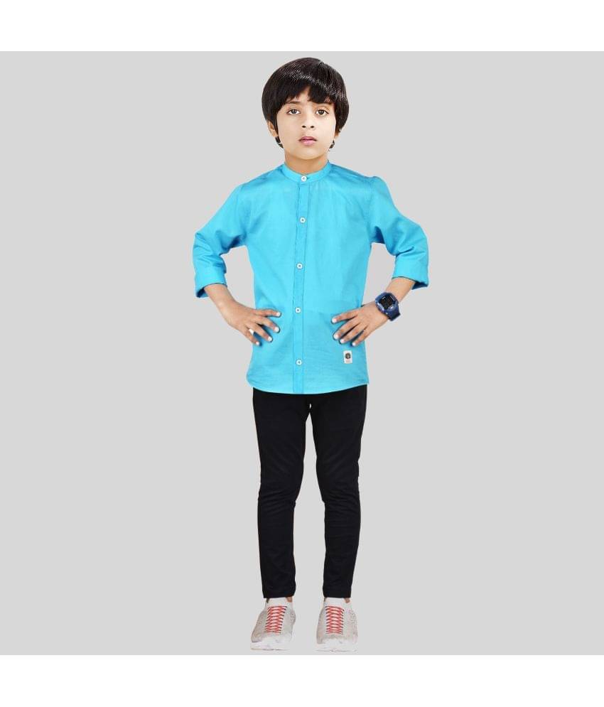 Made In The Shade Pack of 1 Boys Cotton Shirt & Pants Set ( Black ) Made In The Shade Pack of 1 Boys Cotton Shirt & Pants Set ( Black )