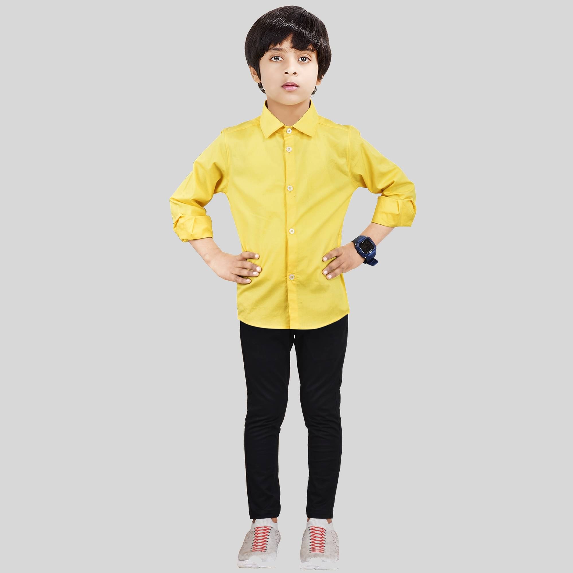 Made In The Shade Pack of 1 Boys Cotton Shirt & Pants Set ( Yellow ) Made In The Shade Pack of 1 Boys Cotton Shirt & Pants Set ( Yellow )