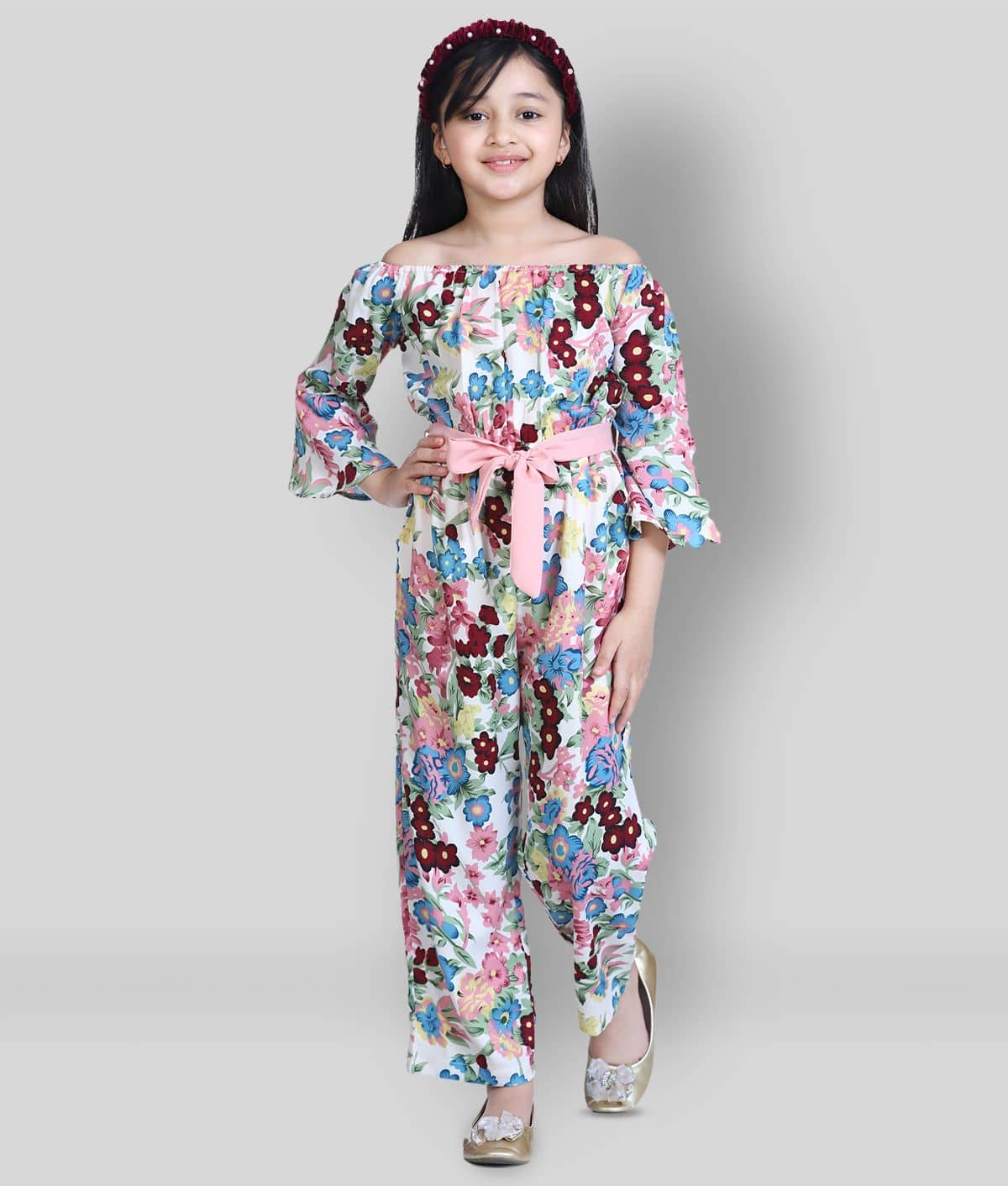 StyleStone Girls Polyester Jumpsuit ( Pack of 1 , Multicolor )