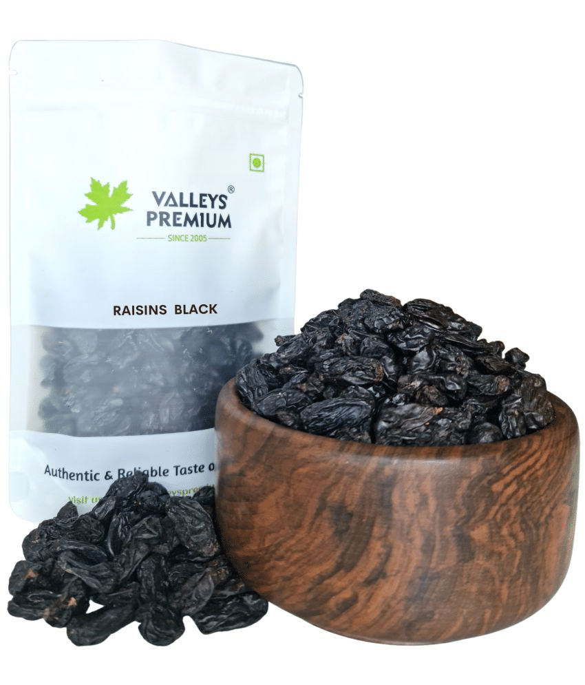 Valleys Premium Afghani Black Seedless Raisins 400 Grams Valleys Premium Afghani Black Seedless Raisins 400 Grams