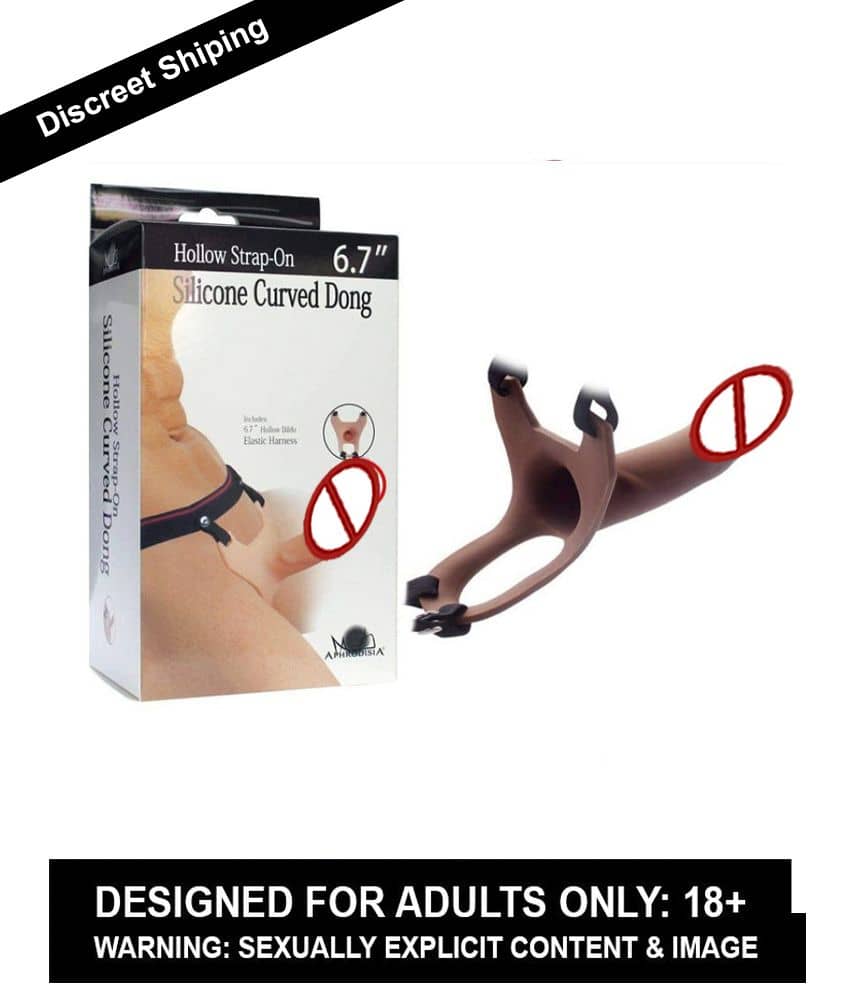 5.7 Inch Hollow Strap On Sexual Dildo With Belt Sex Toy For Men And Couples Assorted Color
