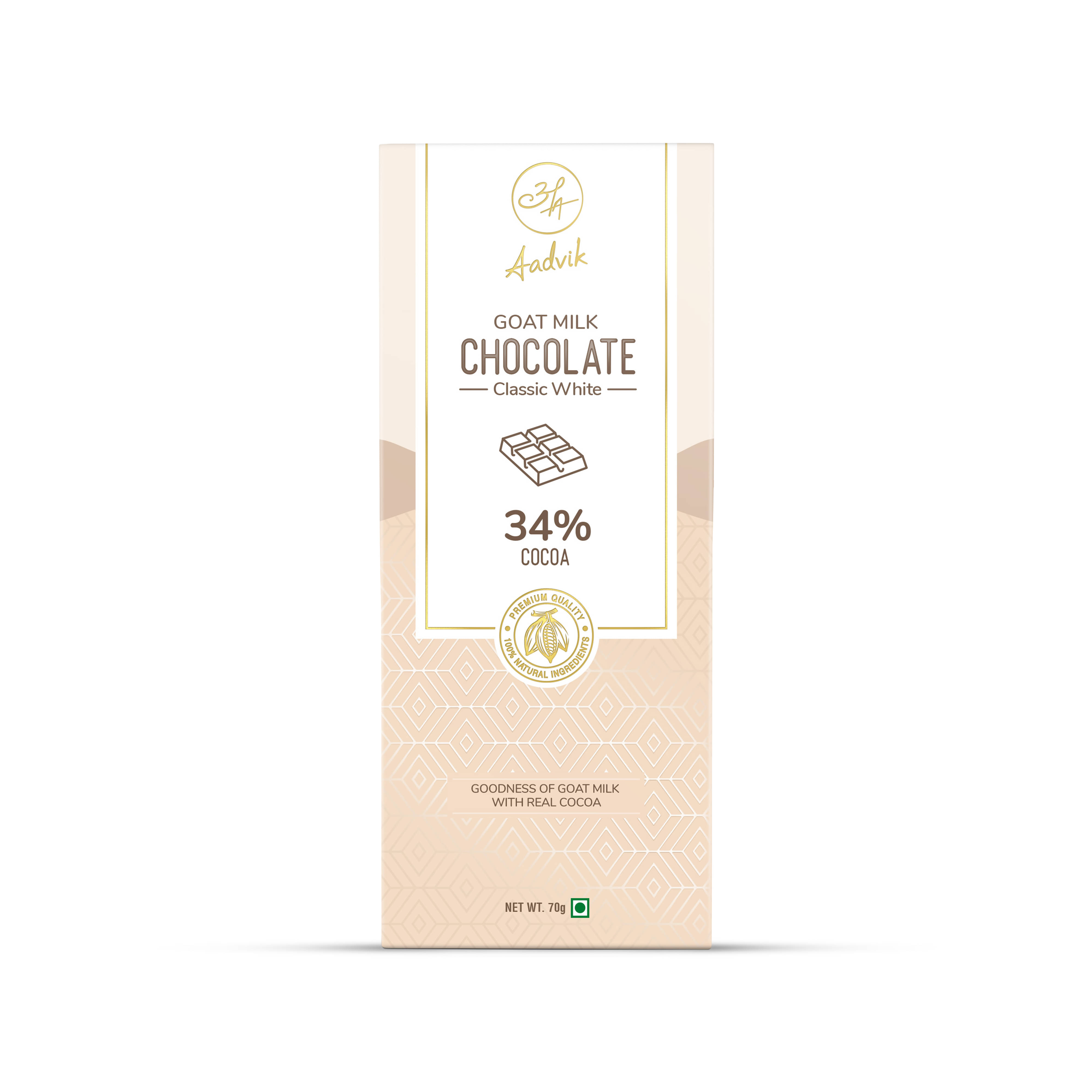     			Aadvik Goat Milk Chocolate Classic White Milk Chocolate 70 g