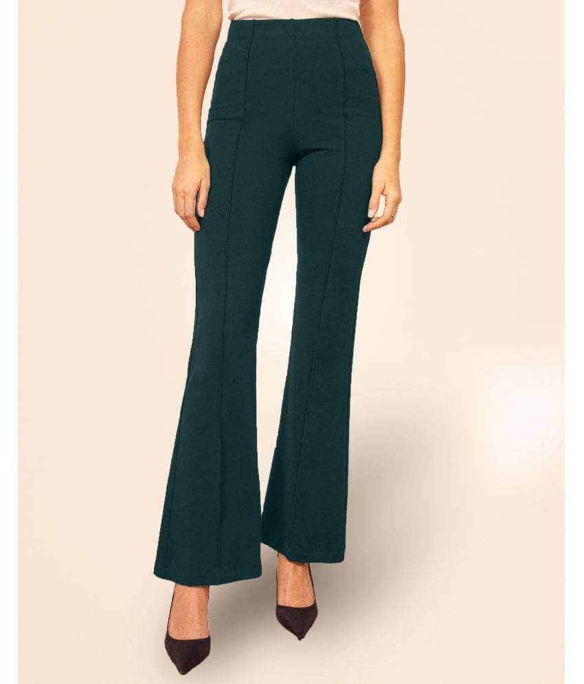     			Addyvero - Green Cotton Blend Straight Women's Casual Pants ( Pack of 1 )