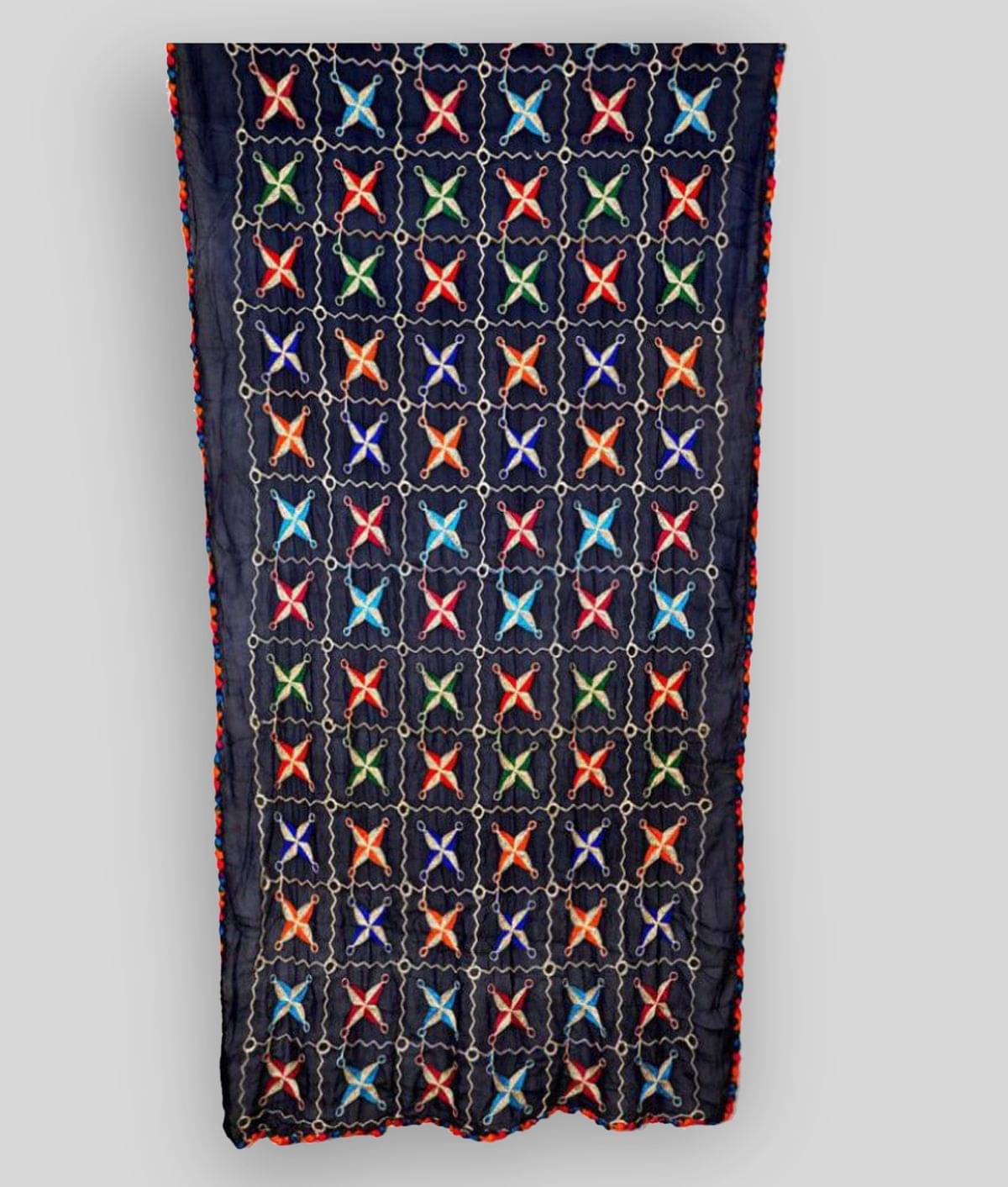 Apratim Black Chiffon Phulkari Dupatta Apratim Black Chiffon Phulkari Dupatta