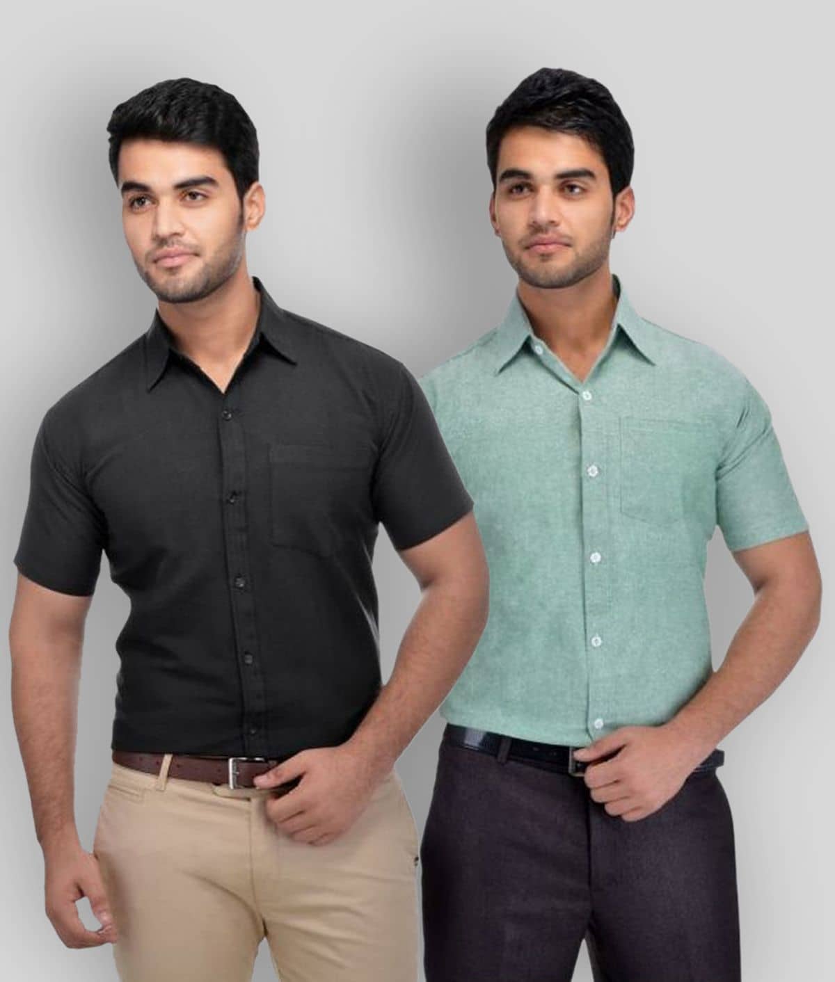 DESHBANDHU DBK - Multicolor Cotton Regular Fit Men's Formal Shirt (Pack of 2)