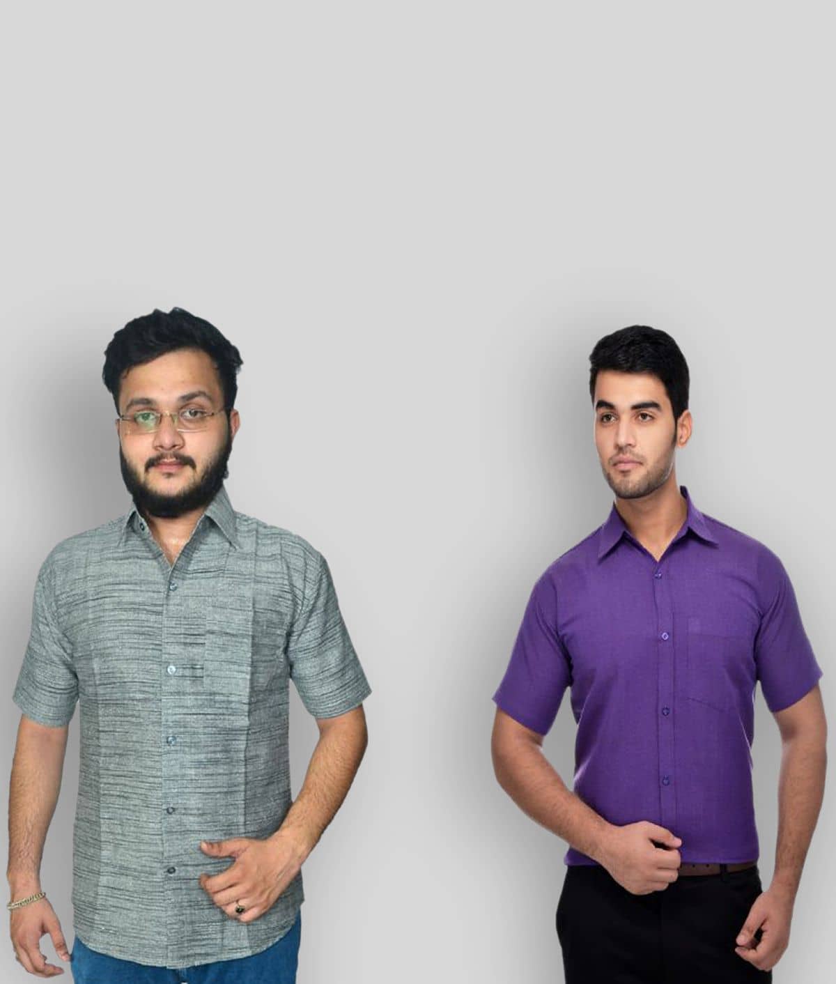 DESHBANDHU DBK - Multicolor Cotton Regular Fit Men's Formal Shirt (Pack of 2)