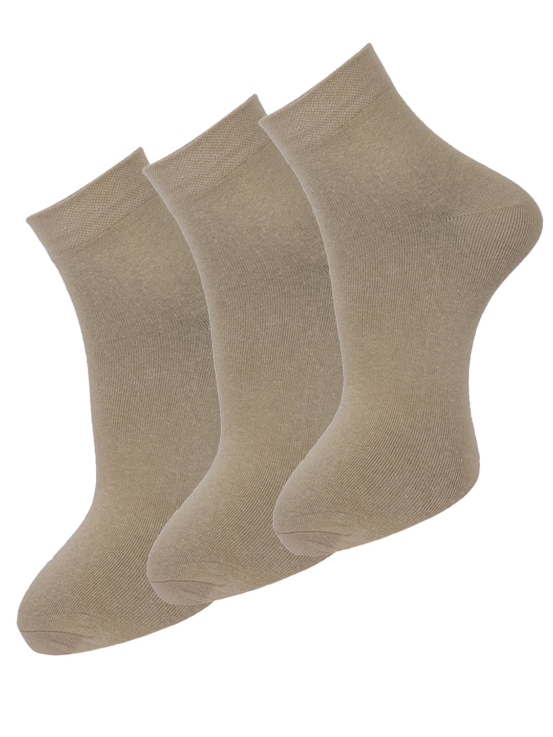     			Dollar - Cotton Blend Men's Solid Khaki Ankle Length Socks ( Pack of 3 )