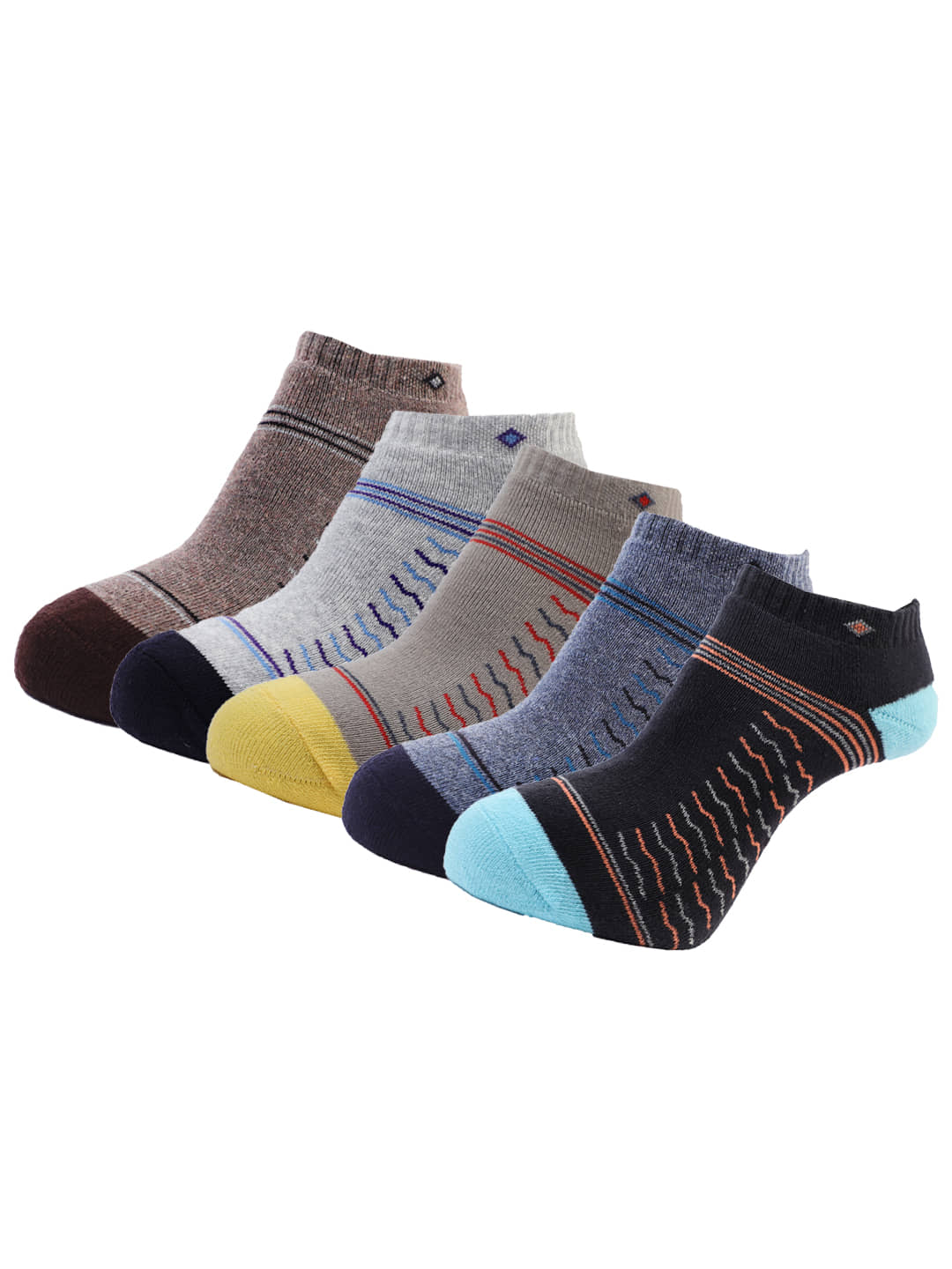 Dollar - Cotton Blend Men's Colorblock Multicolor Ankle Length Socks ( Pack of 5 ) - Socks | Buy online on ZillyBuy