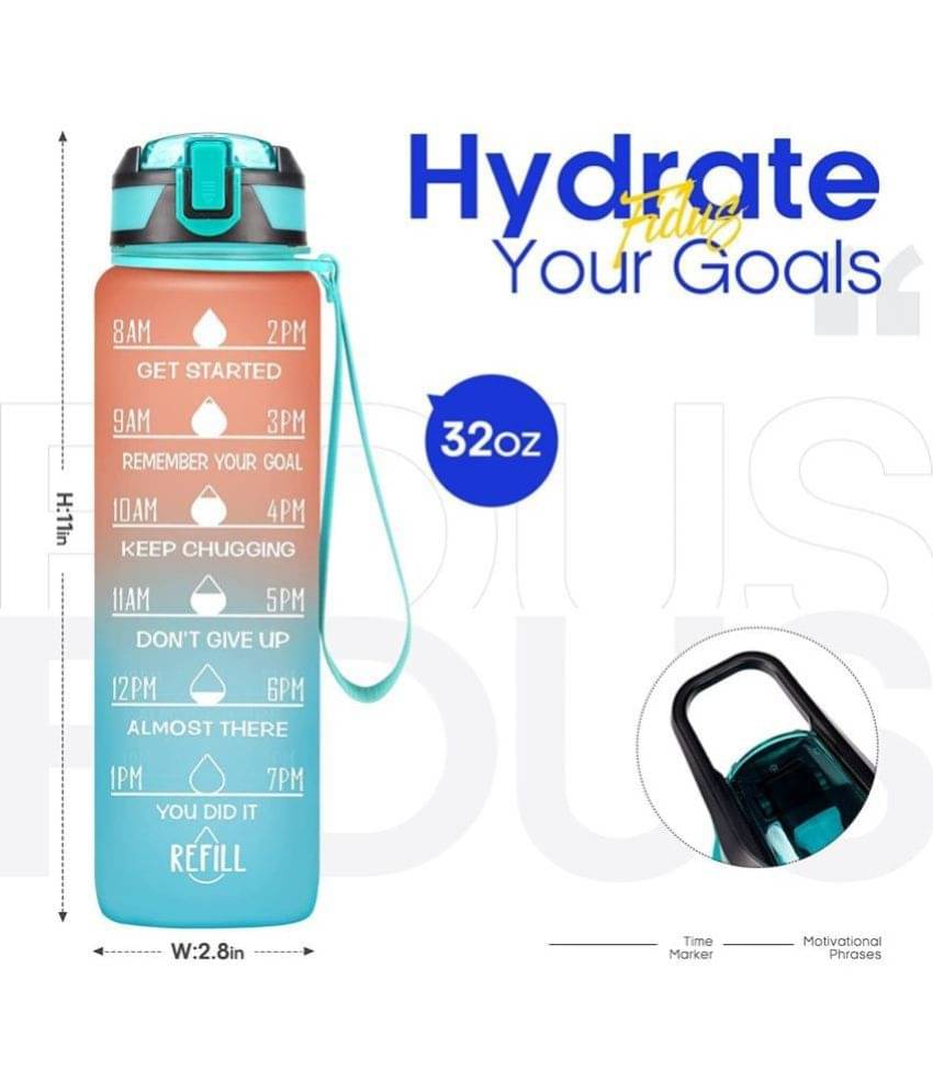 Gatih Tritan Unbreakable Water Bottle with Motivational Time Marker, Leakproof Durable BPA-Free Non-Toxic Water Bottle, Detoxing, Multi color, 1 Liters Gatih Tritan Unbreakable Water Bottle with Motivational Time Marker, Leakproof Durable BPA-Free Non-Toxic Water Bottle, Detoxing, Multi color, 1 Liters