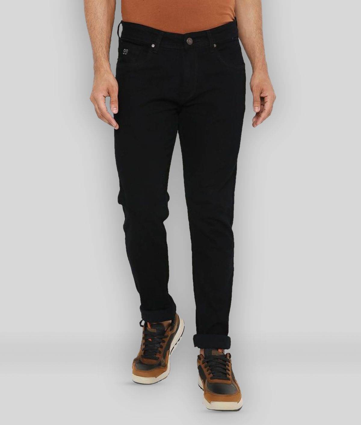     			HJ HASASI - Black Cotton Regular Fit Men's Jeans ( Pack of 1 )
