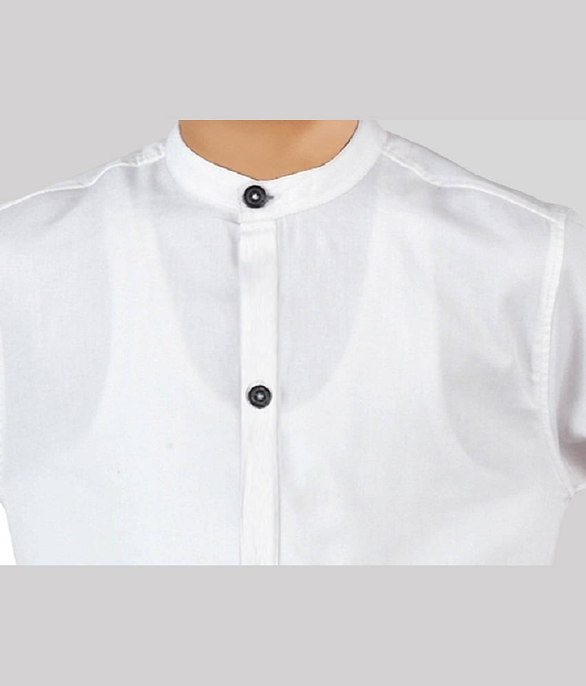 Made In The Shade Pack of 1 Boys 100% Cotton Half Sleeves Shirt ( White )