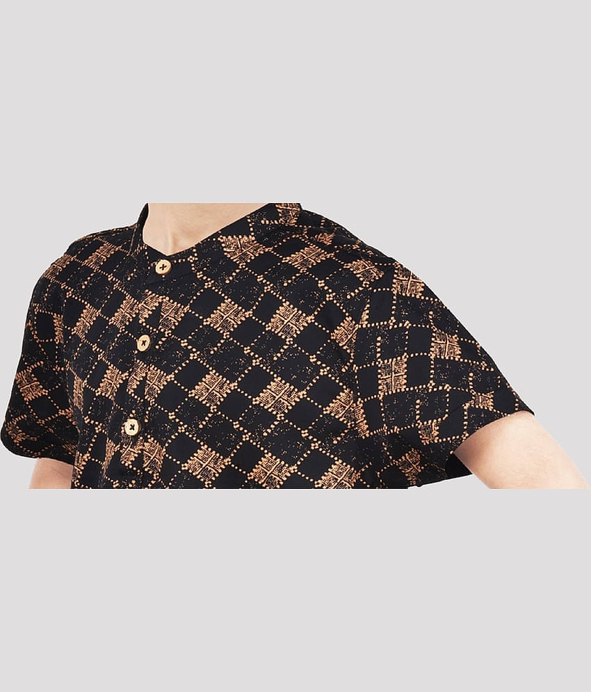 Made In The Shade Pack of 1 Boys 100% Cotton Shirt ( Black )