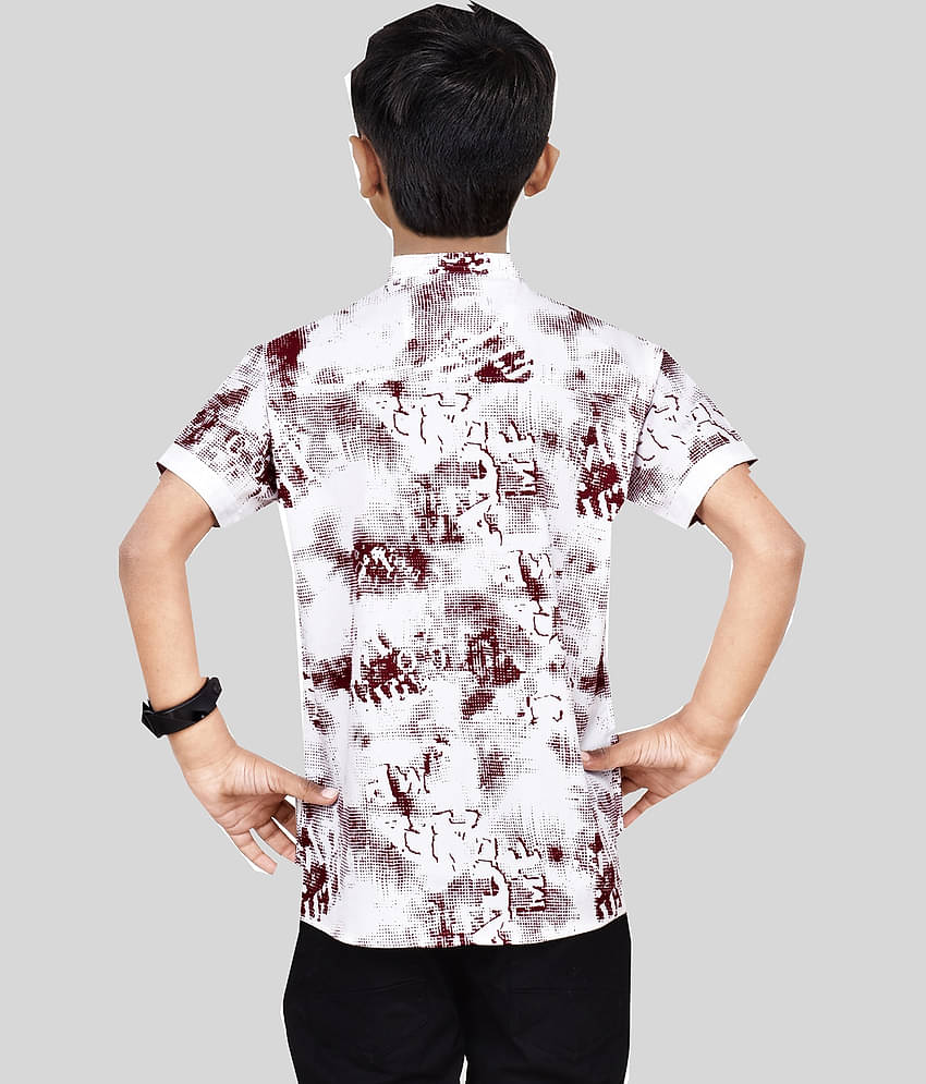 Made In The Shade Pack of 1 Boys 100% Cotton Half Sleeves Shirt ( Maroon )