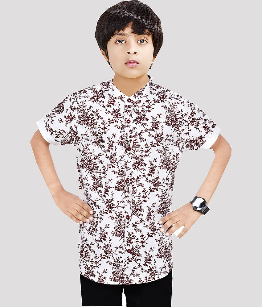 Made In The Shade Pack of 1 Boys 100% Cotton Half Sleeves Shirt ( Maroon )