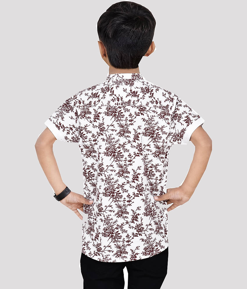 Made In The Shade Pack of 1 Boys 100% Cotton Half Sleeves Shirt ( Maroon )