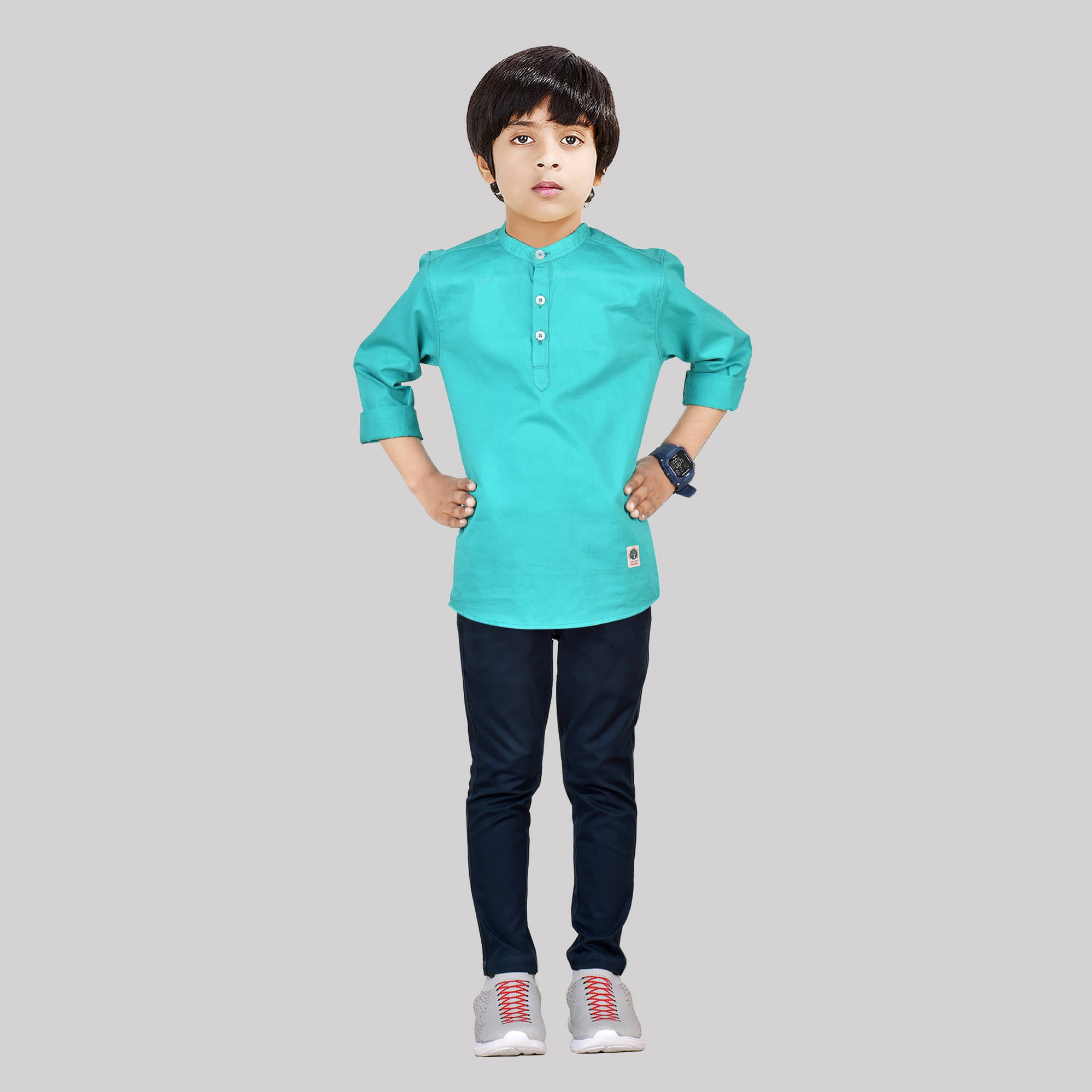 Made In The Shade Pack of 1 Boys Cotton Shirt & Pants Set ( Green ) Made In The Shade Pack of 1 Boys Cotton Shirt & Pants Set ( Green )