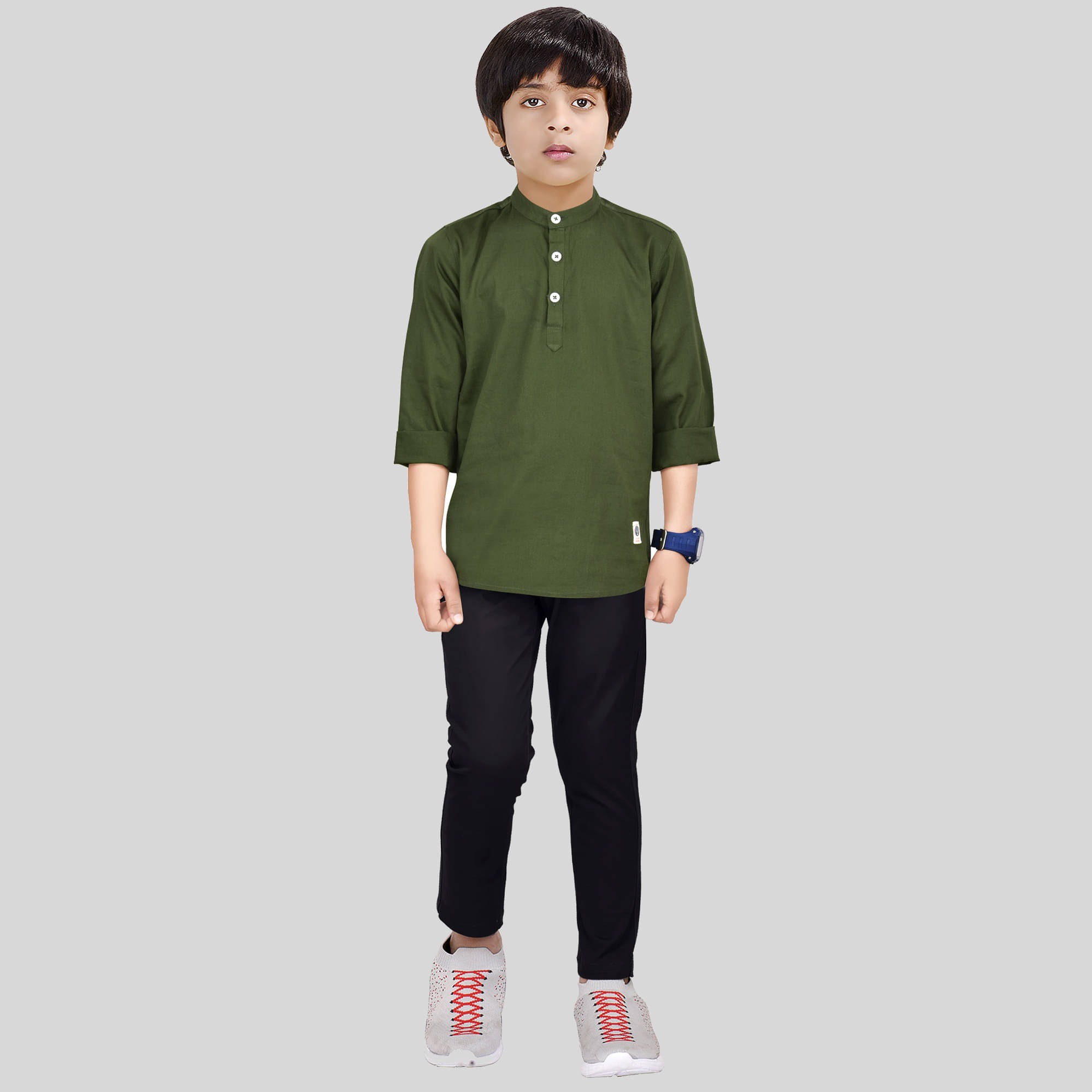     			Made In The Shade Pack of 1 Boys Cotton Shirt & Pants Set ( Green )