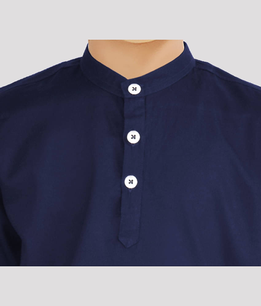 Made In The Shade Pack of 1 Boys Cotton Shirt & Pants Set ( Navy Blue )