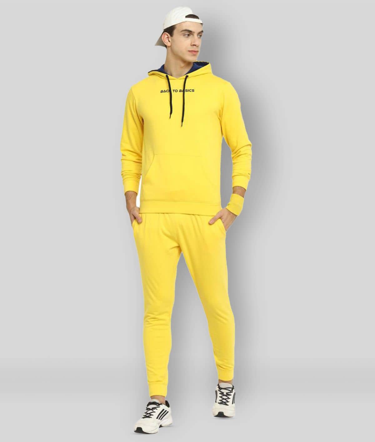 OFF LIMITS - Yellow Fleece Regular Fit Solid Men's Sports Tracksuit ( Pack of 1 )