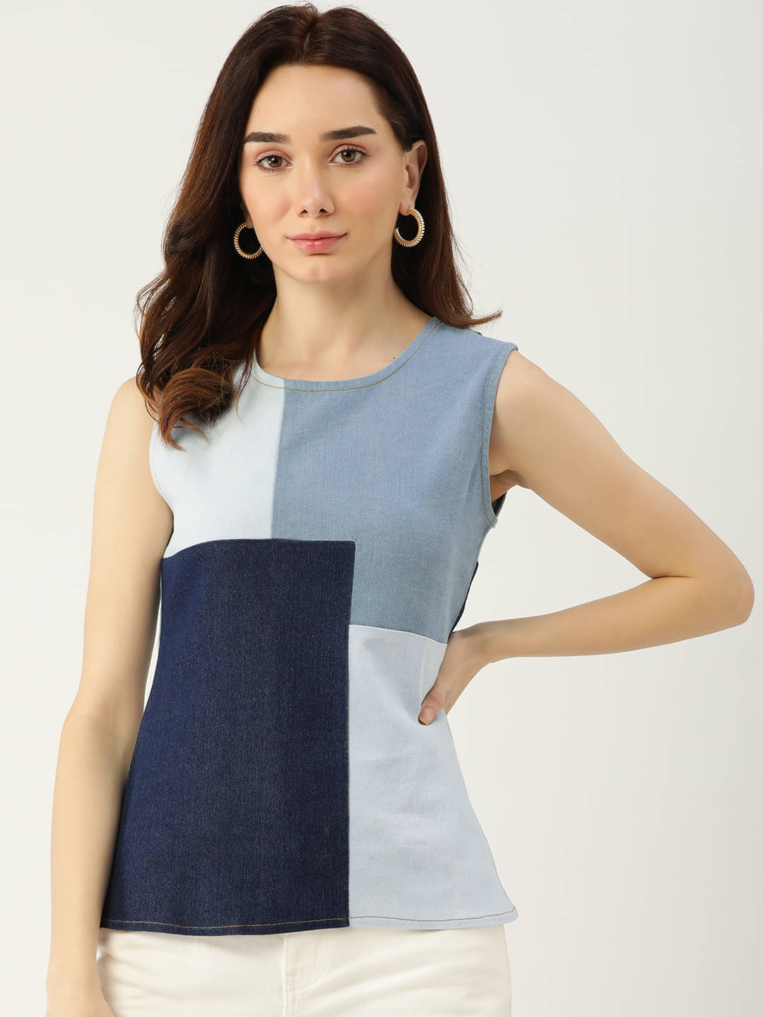     			Quinoa Women's Denim Tank Top ( Multicolor )