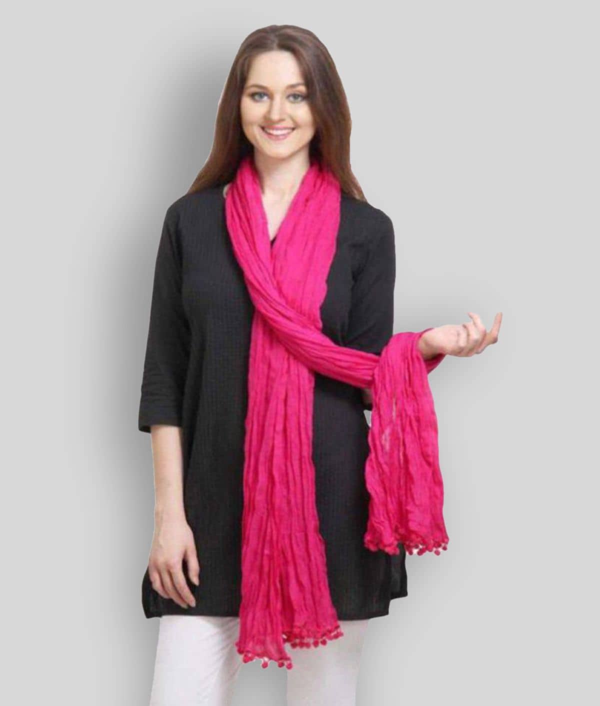 Raj Pink Cotton Dupatta - Dupattas & Shawls | Buy online on ZillyBuy