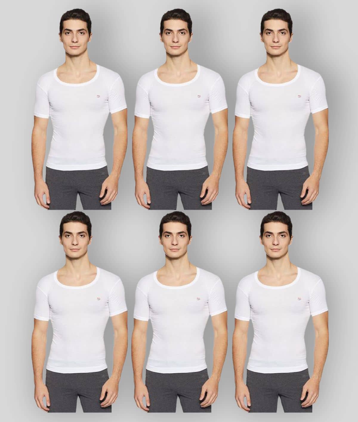 Rupa Frontline - White Cotton Men's Vest ( Pack of 6 ) - Nightwear & Loungewear | Buy online on ZillyBuy