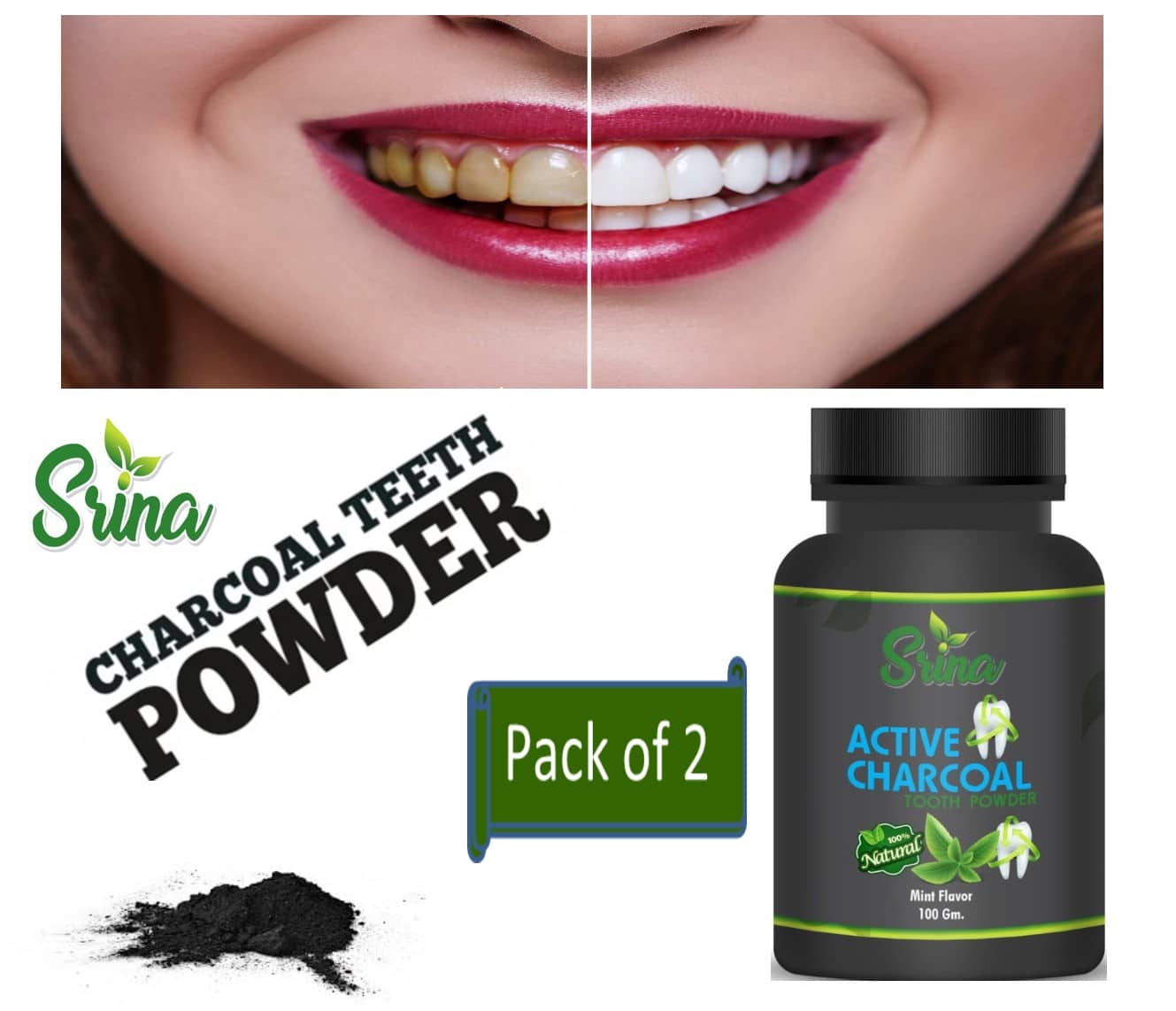 Srina - Whitening Tooth Powder